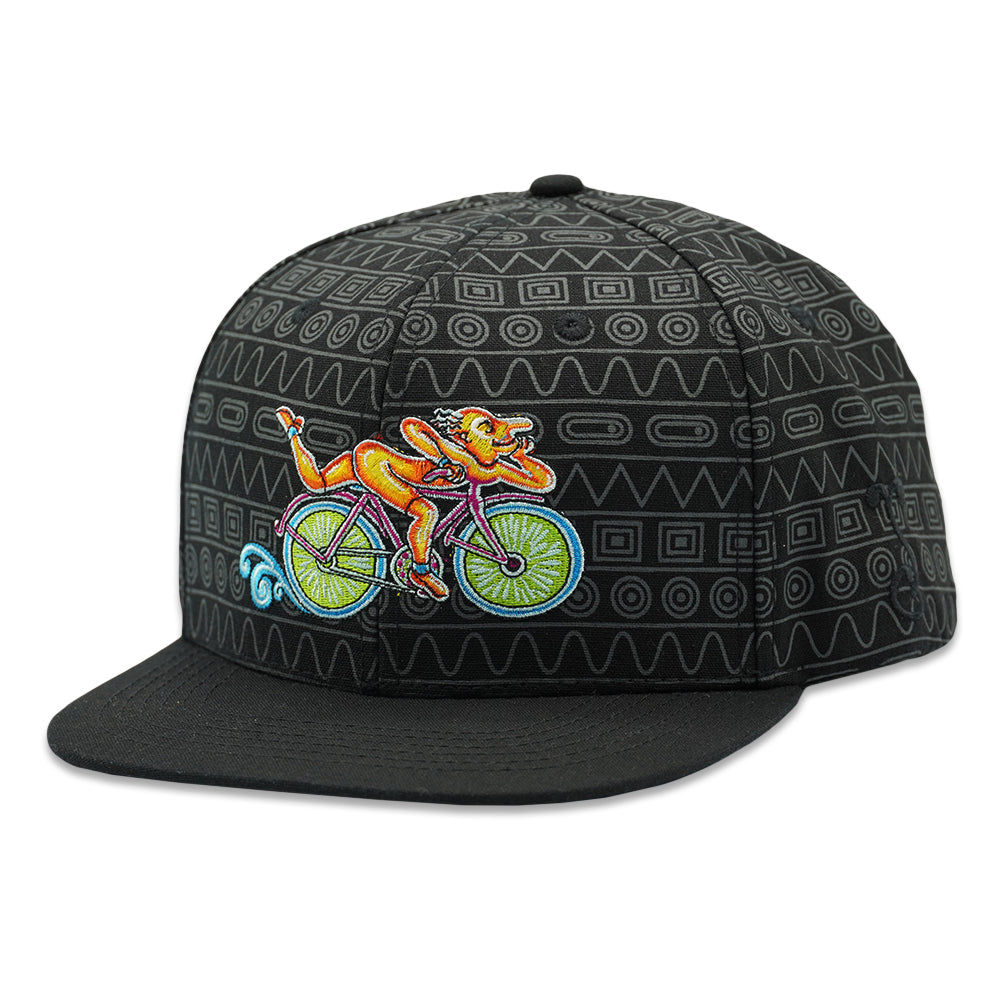 John Speaker Bicycle Day Black Snapback Hat