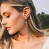 Scarlet Fire Stud Earrings | Rose Gold