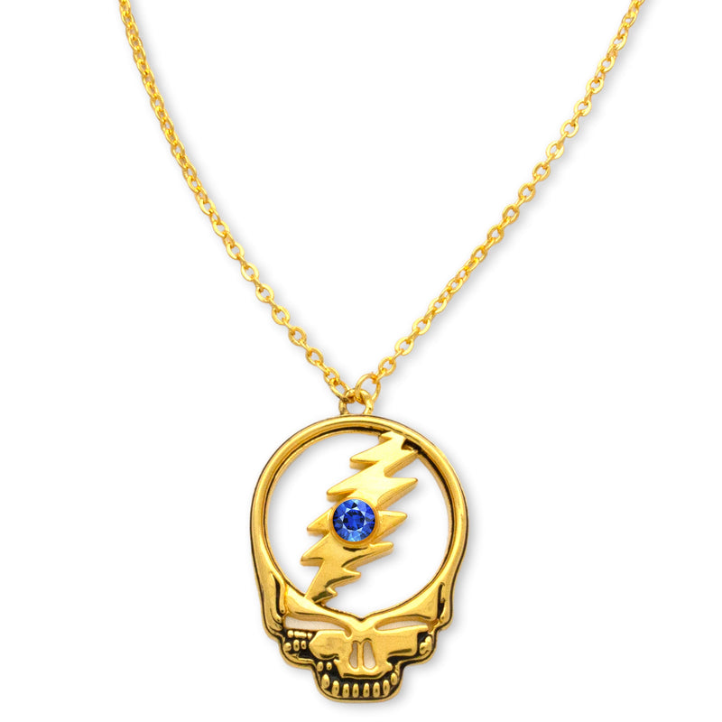 Stealie Birthstone Necklace | Gold