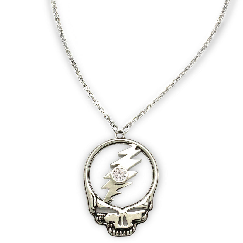 Stealie Birthstone Necklace | Silver