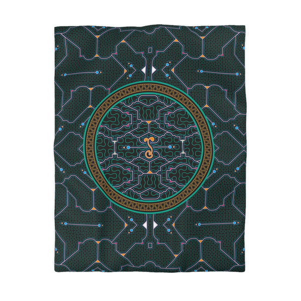 Shipibo Black Duvet Cover