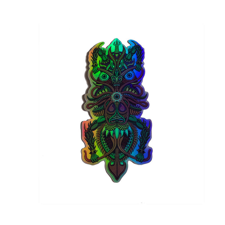 Pegatina holográfica del ángel de la muerte