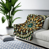 San Pedro Del Sol V3 Black Sherpa Fleece Blanket